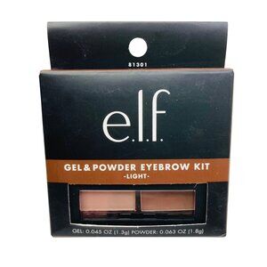 e.l.f. Gel & Powder Eyebrow Kit LIGHT with Brush and Mirror New with Box